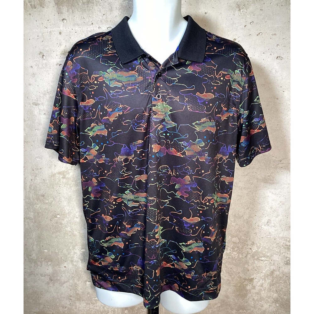 Robert Graham Black Fish Polo Sz. Medium